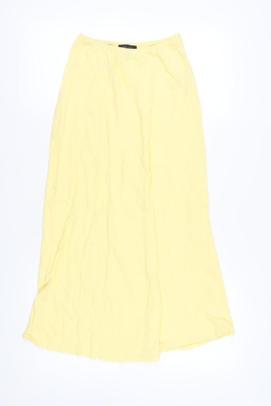 New Look Women's Yellow Long A-Line Skirt Size 6