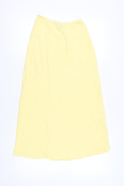 New Look Women's Yellow Long A-Line Skirt Size 6