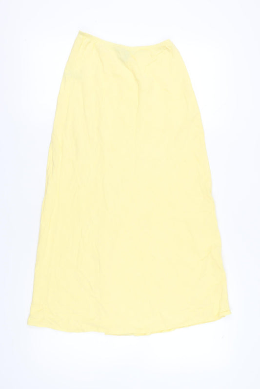 New Look Women's Yellow Long A-Line Skirt Size 6