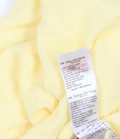 New Look Women's Yellow Long A-Line Skirt Size 6