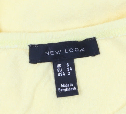 New Look Women's Yellow Long A-Line Skirt Size 6