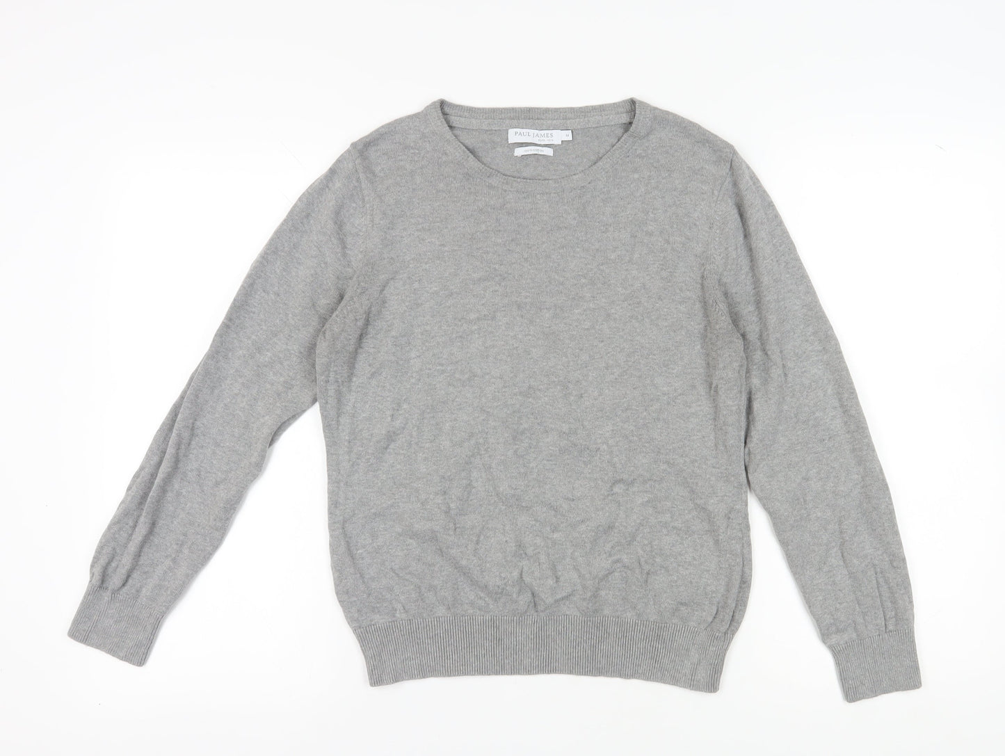 Paul James Women's Grey Pullover Jumper, M, Crew Neck