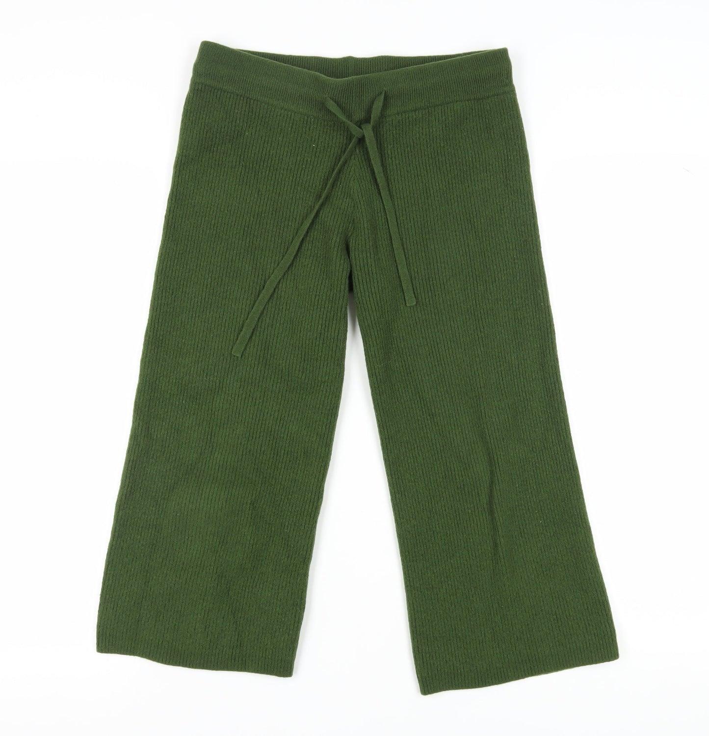Piglet Women's Green Knit Wide-Leg Trousers S