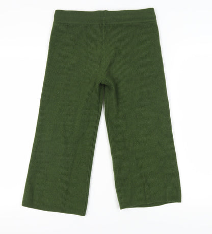 Piglet Women's Green Knit Wide-Leg Trousers S