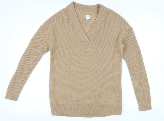 John Lewis Women's Beige V-Neck Pullover Jumper