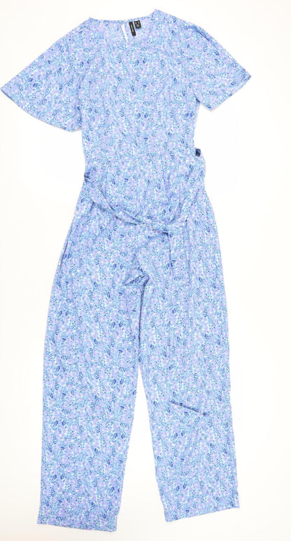 Vero Moda Women's Blue Floral Jumpsuit XS