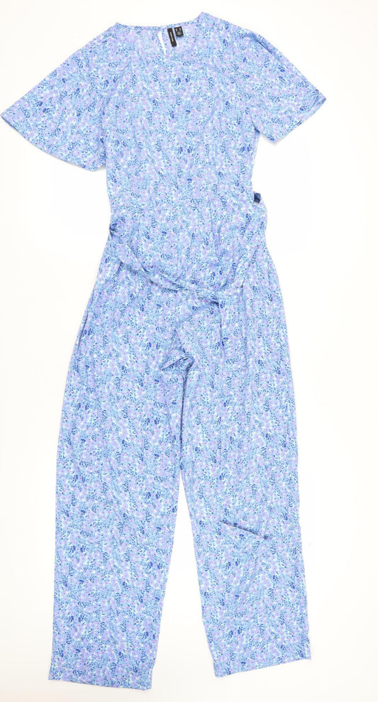 Vero Moda Women's Blue Floral Jumpsuit XS