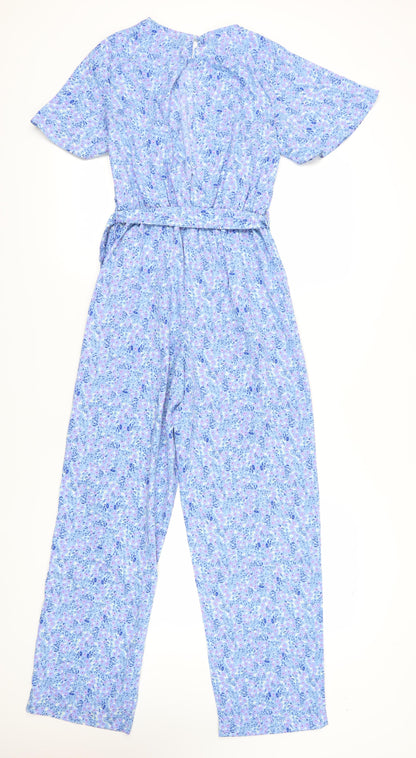 Vero Moda Women's Blue Floral Jumpsuit XS
