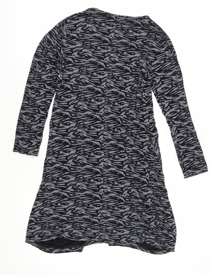Capri Women's Black XS Trapeze & Swing Animal Print Dress