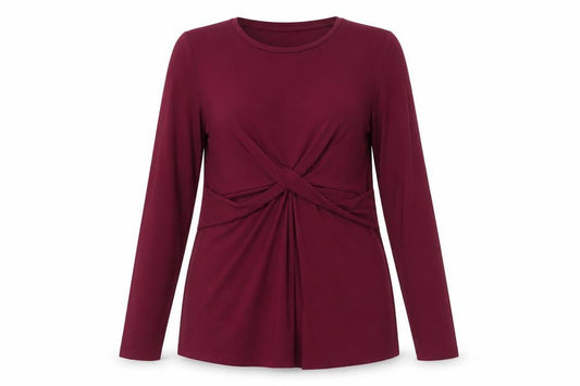Blooming Marvellous Women's Burgundy Wrap Tunic M