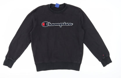 Mens UK Size M Champion Black Pullover Sweatshirt