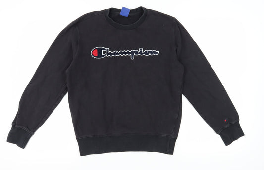 Mens UK Size M Champion Black Pullover Sweatshirt