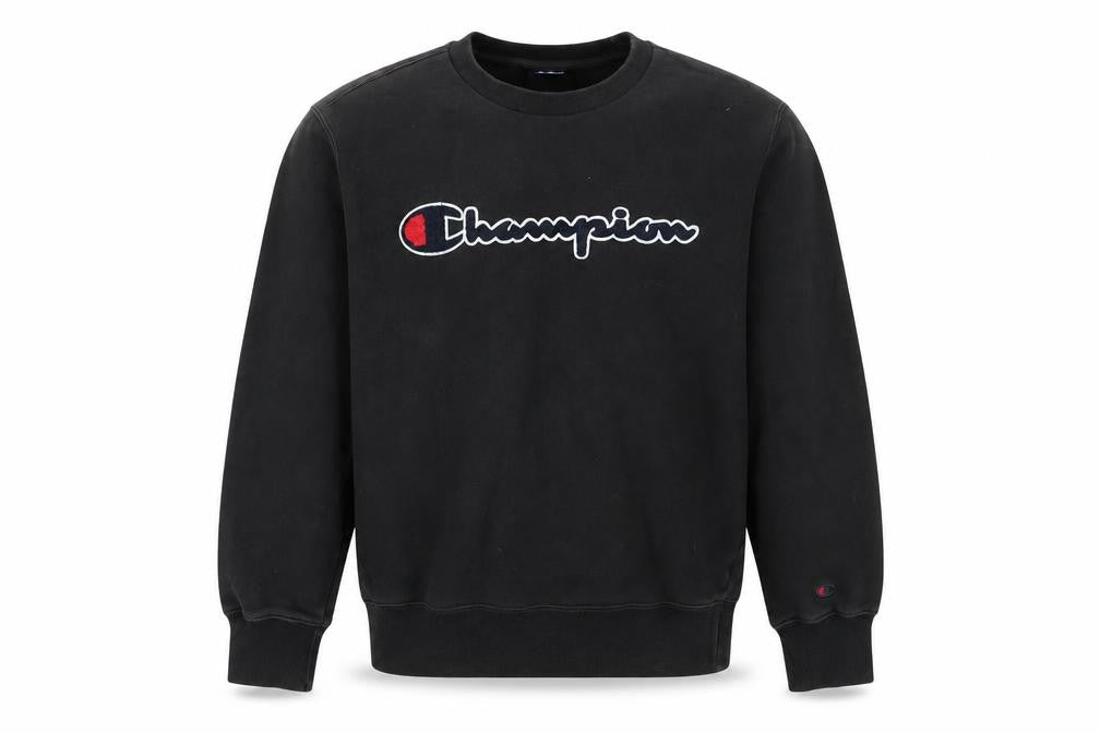 Mens UK Size M Champion Black Pullover Sweatshirt