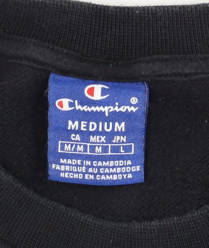 Mens UK Size M Champion Black Pullover Sweatshirt
