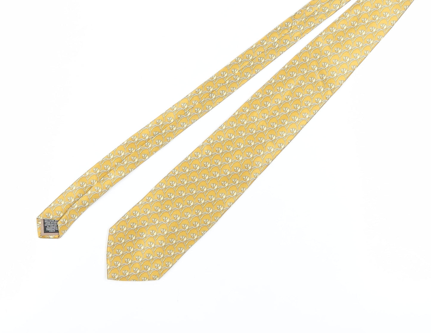 Mens Beaufort Gold Geometric 100% Silk  Tie