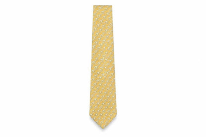 Mens Beaufort Gold Geometric 100% Silk  Tie