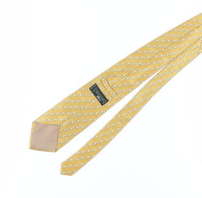 Mens Beaufort Gold Geometric 100% Silk  Tie
