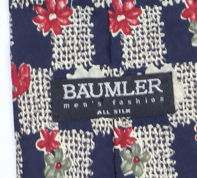 Mens Baumler Multicoloured Floral 100% Silk  Tie