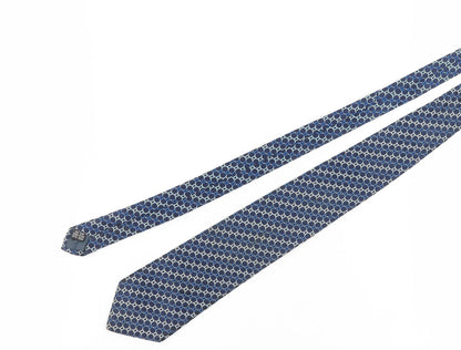 Shepherd & Woodward Men's Blue Silk Geometric Tie