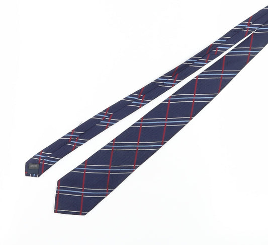 Austin Reed Men's Blue Plaid Silk Designer Tie