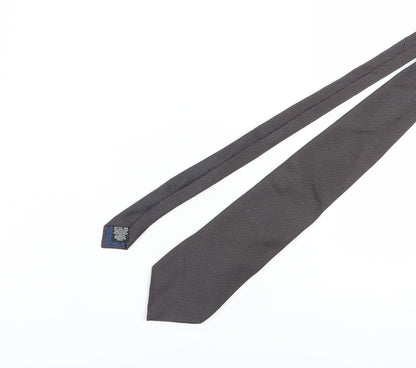 Mens Carlo Colombo Black Polka Dot 100% Silk Pointed Tie