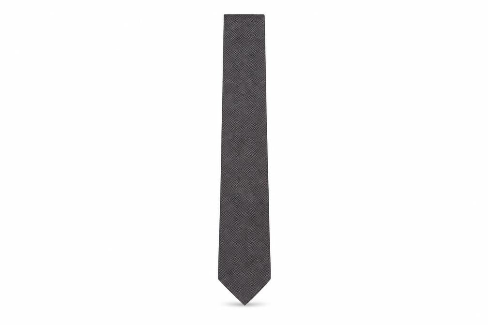 Mens Carlo Colombo Black Polka Dot 100% Silk Pointed Tie