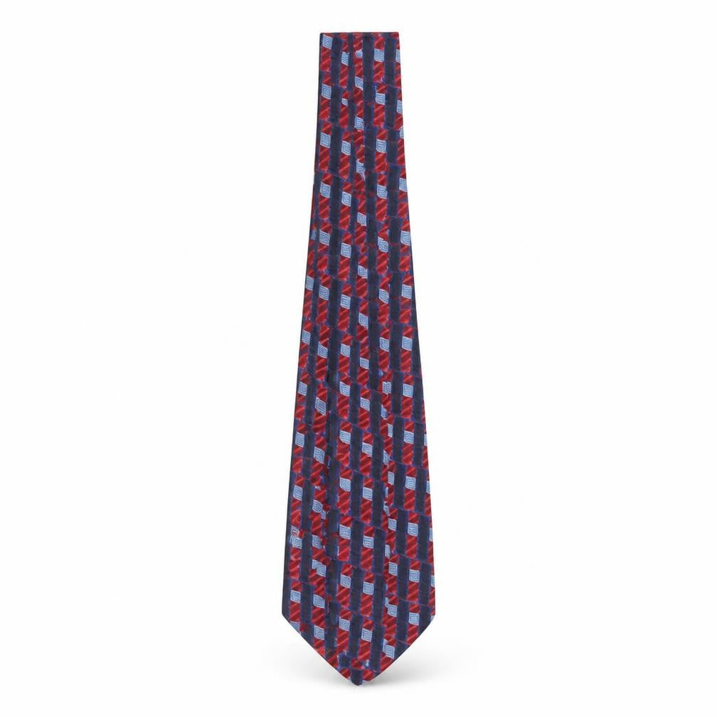 Mens Havana Multicoloured Geometric 100% Polyester  Tie