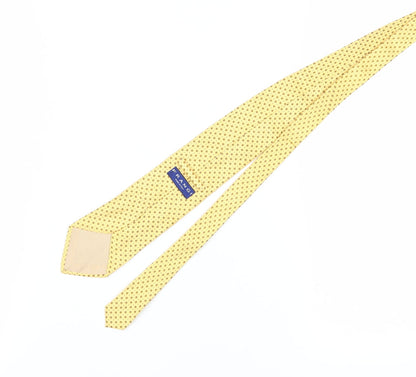 Mens Frangi Yellow Geometric 100% Silk  Tie