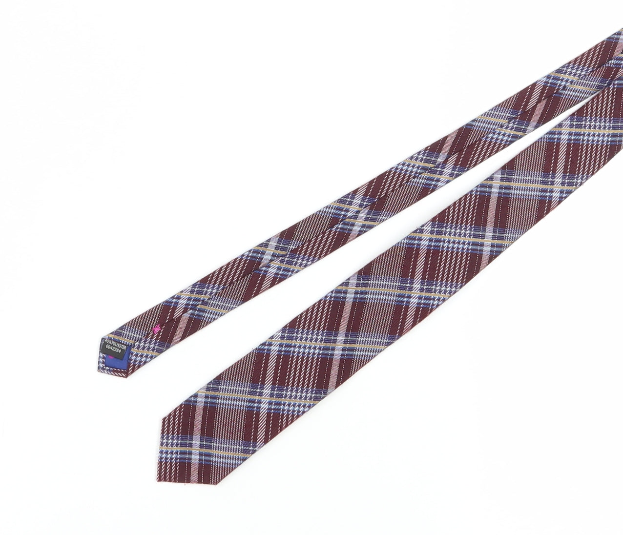 Jeff Banks Men's Multicoloured Plaid Slim Tie