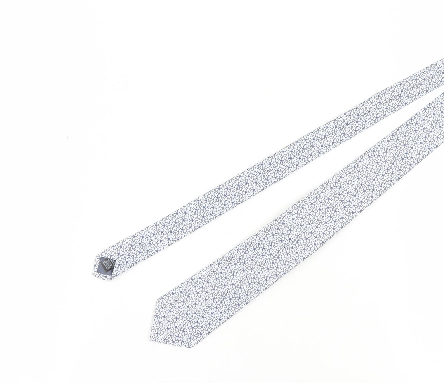 Marks and Spencer Men's White Floral Slim Tie One Size