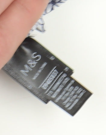 Marks and Spencer Men's White Floral Slim Tie One Size