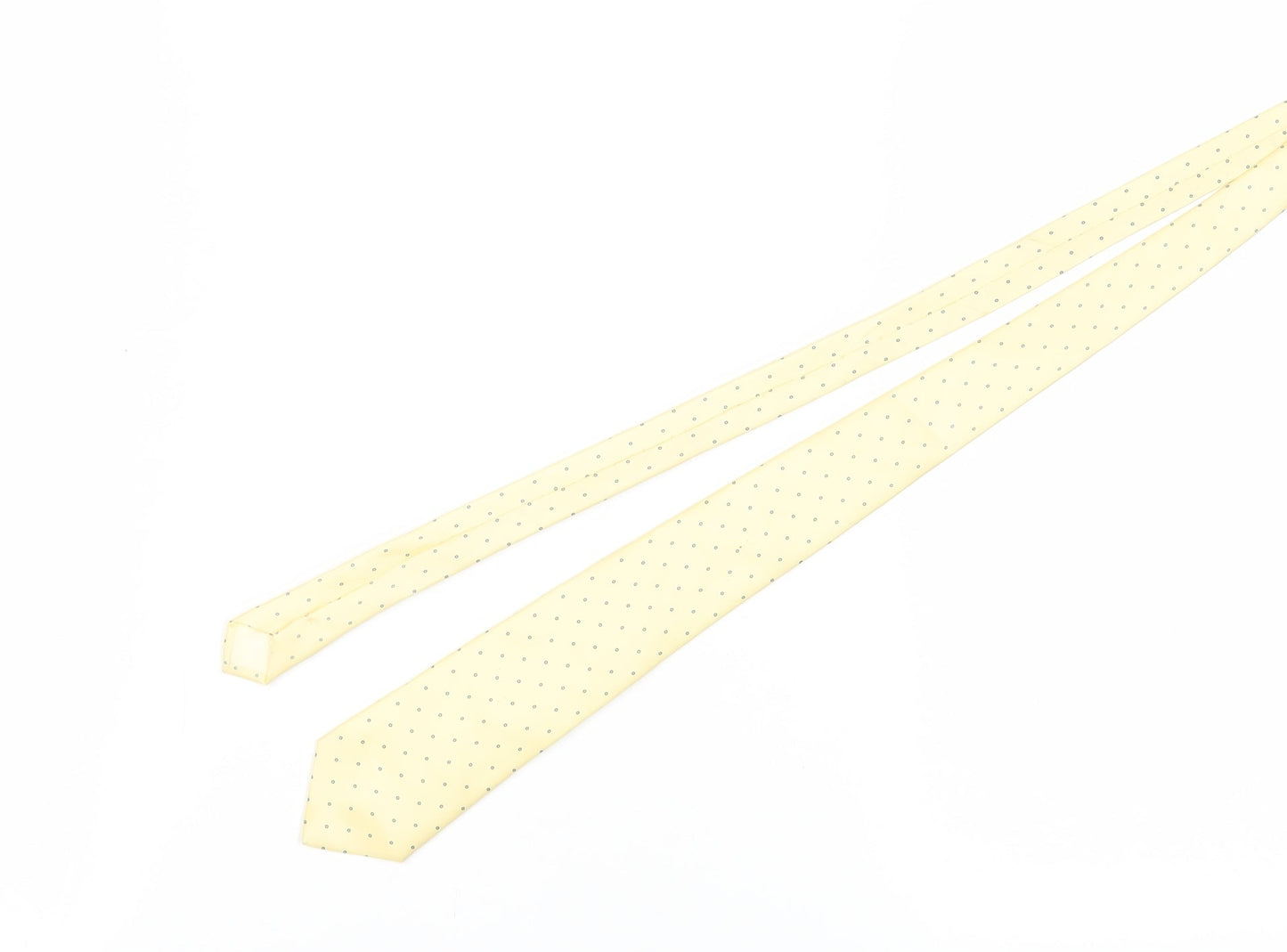 Mens Carlo Colombo Beige Polka Dot 100% Silk  Tie