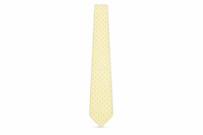Mens Carlo Colombo Beige Polka Dot 100% Silk  Tie