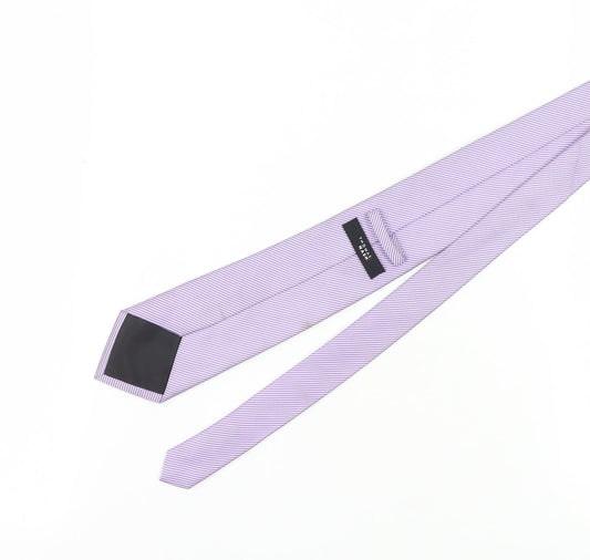 Thomas Nash Men's Purple Striped Tie - One Size