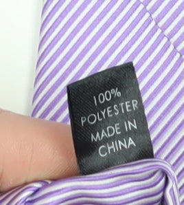 Thomas Nash Men's Purple Striped Tie - One Size