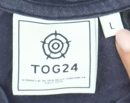 TOG24 Men's Blue L Crew Neck T-Shirt