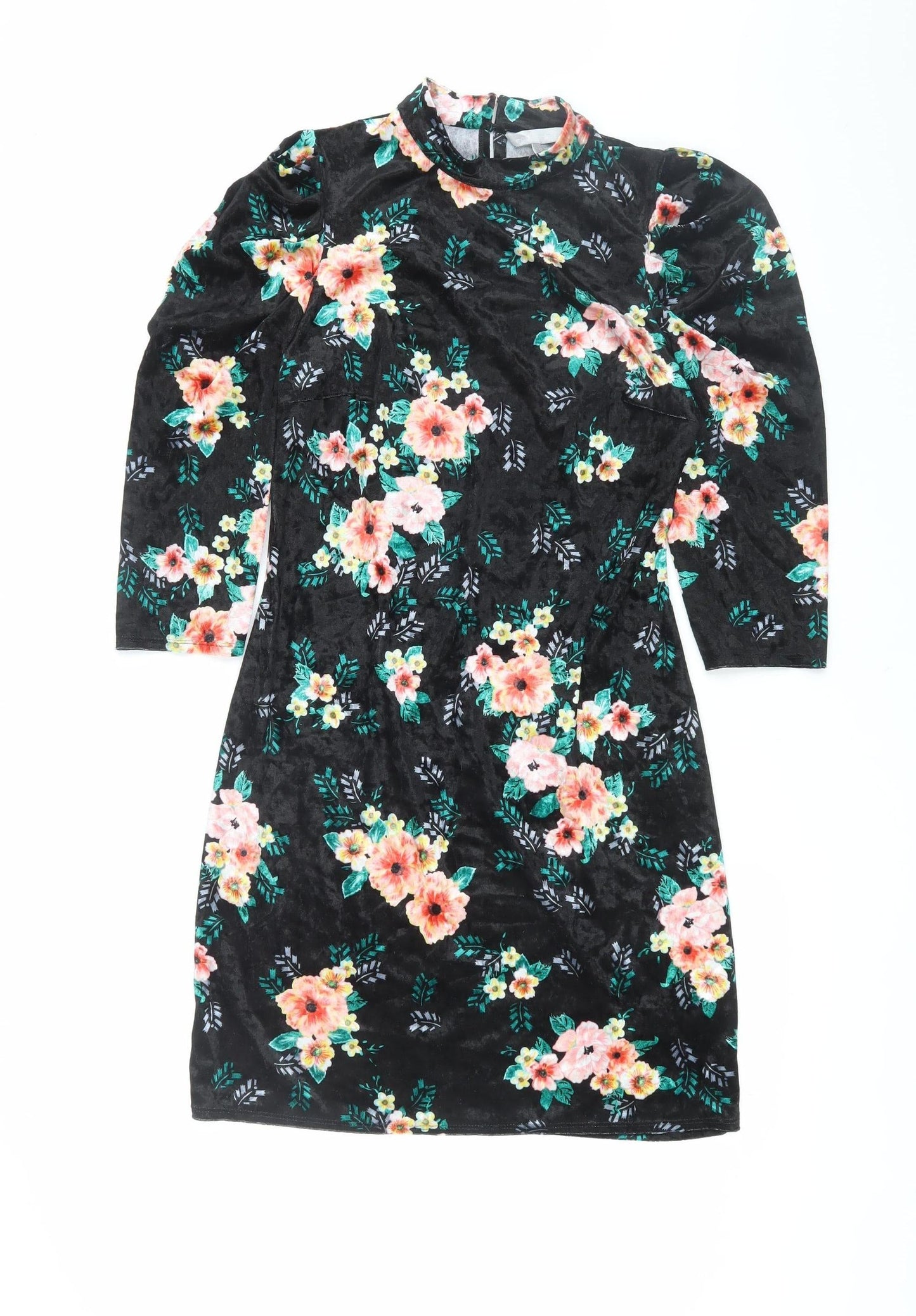 Red Herring Women's Black Floral Bodycon Dress