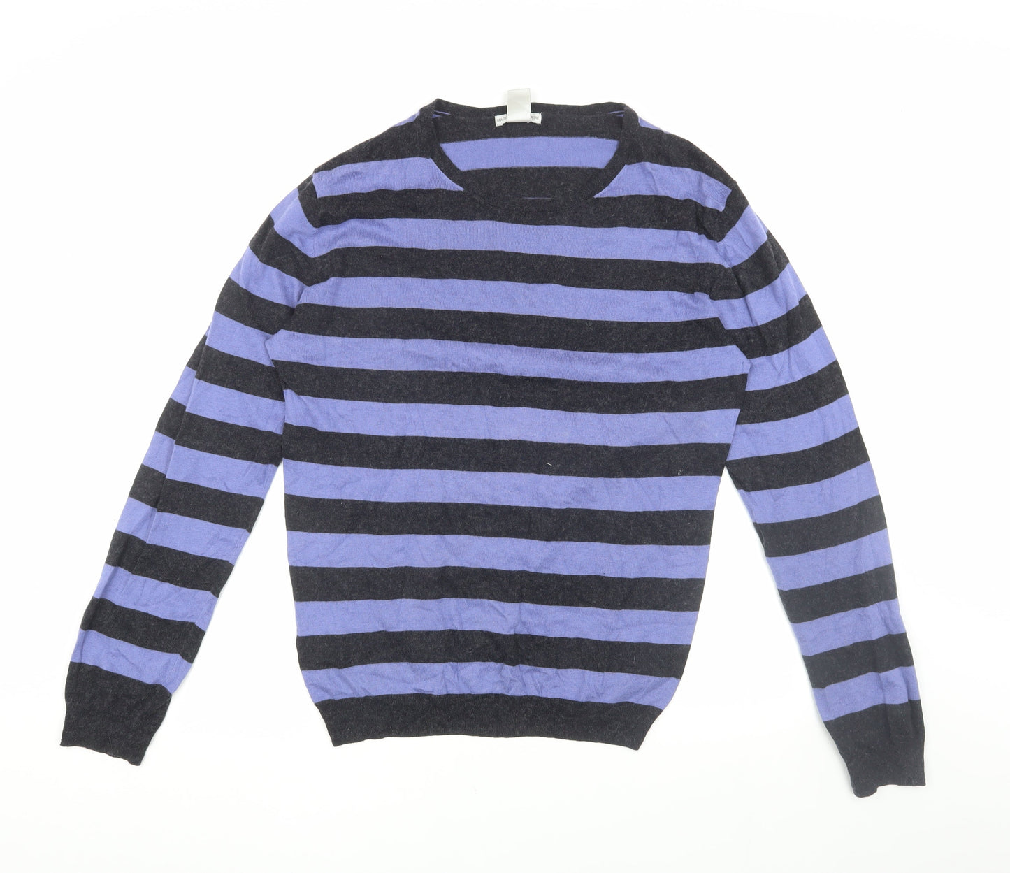 GAP Men's Multicoloured Striped Pullover Jumper L