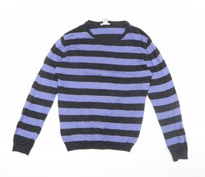 GAP Men's Multicoloured Striped Pullover Jumper L