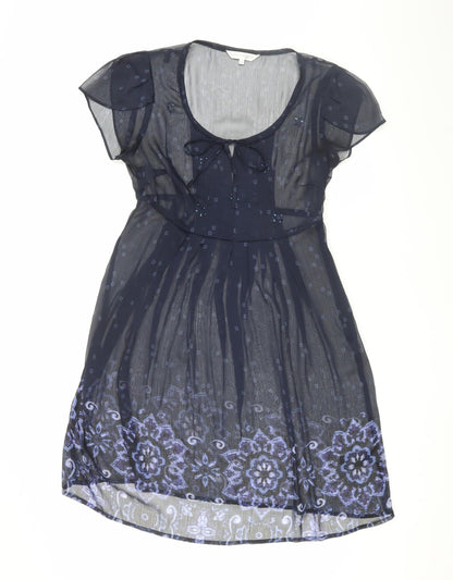 Rocha John Rocha Women's Blue A-Line Dress, Size 12
