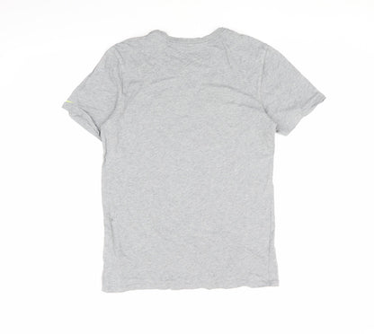 Nike Grey Unisex T-Shirt S, Crew Neck, Athletic Style