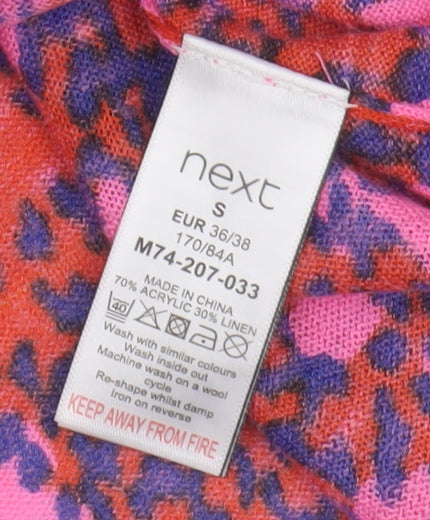Womens UK Size S NEXT Multicoloured Basic Blouse