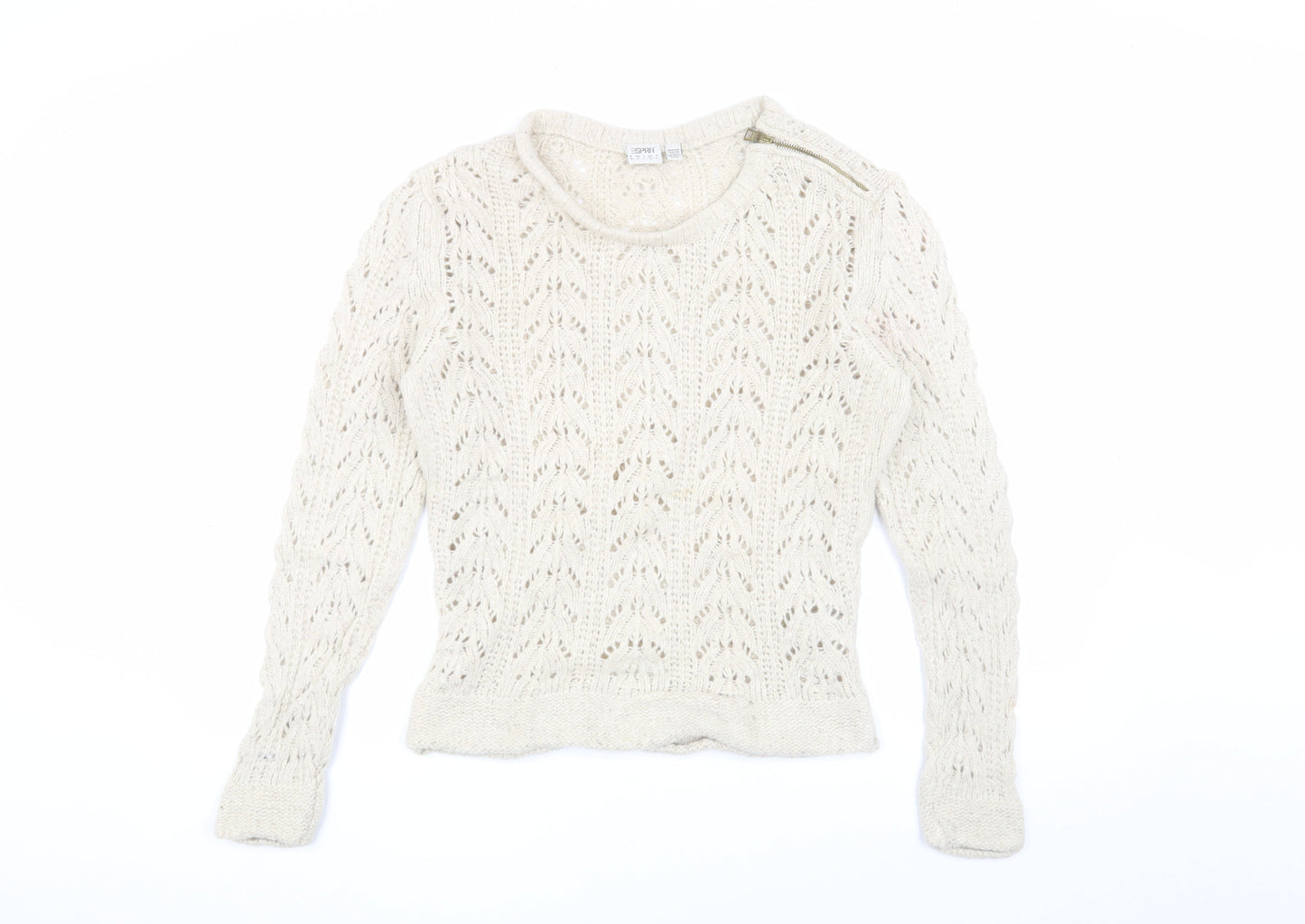 Womens UK Size M Esprit Ivory Pullover Jumper