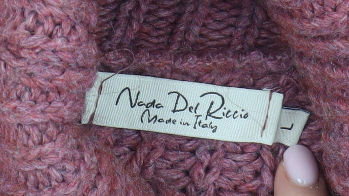 Womens UK Size L Nada Del Riccio Pink Pullover Jumper