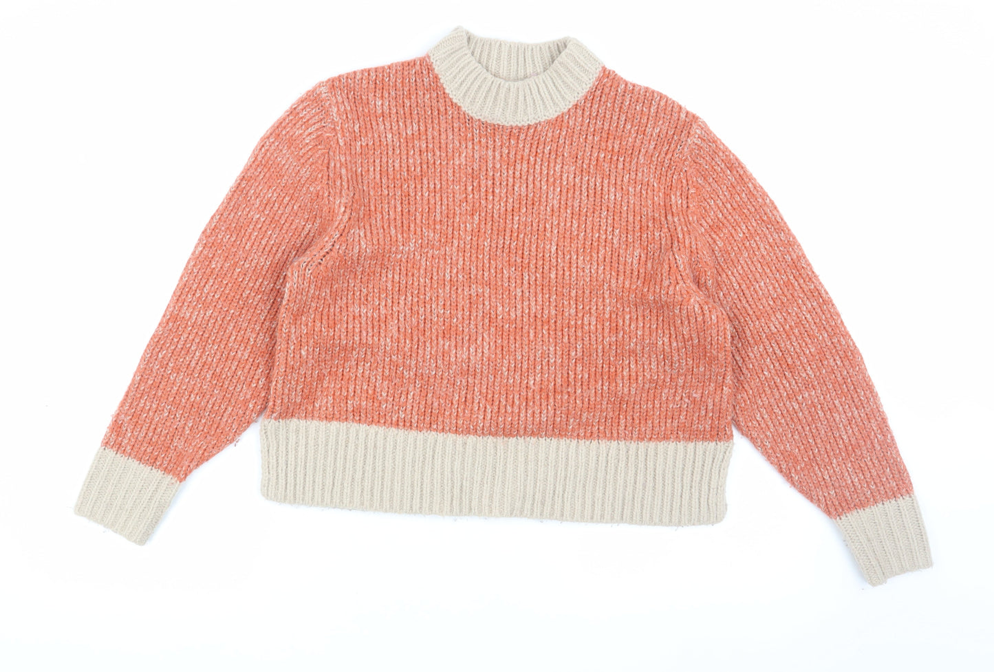 Womens UK Size XS EDC Orange Pullover Jumper