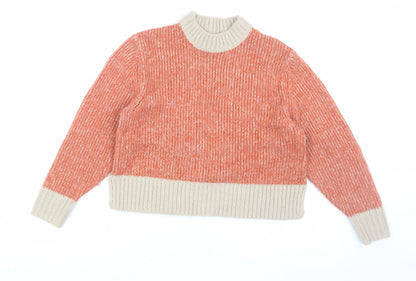 Womens UK Size XS EDC Orange Pullover Jumper