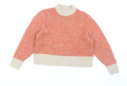 Womens UK Size XS EDC Orange Pullover Jumper