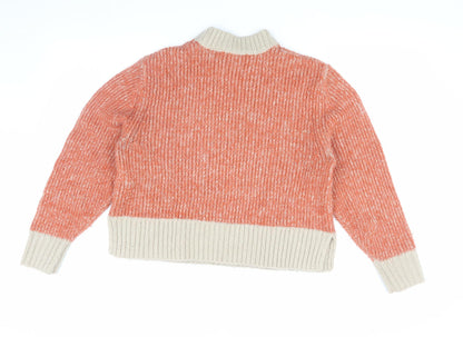 Womens UK Size XS EDC Orange Pullover Jumper