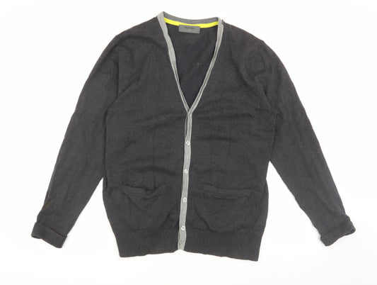 Burton Men’s Black Cardigan, M, Cotton Blend