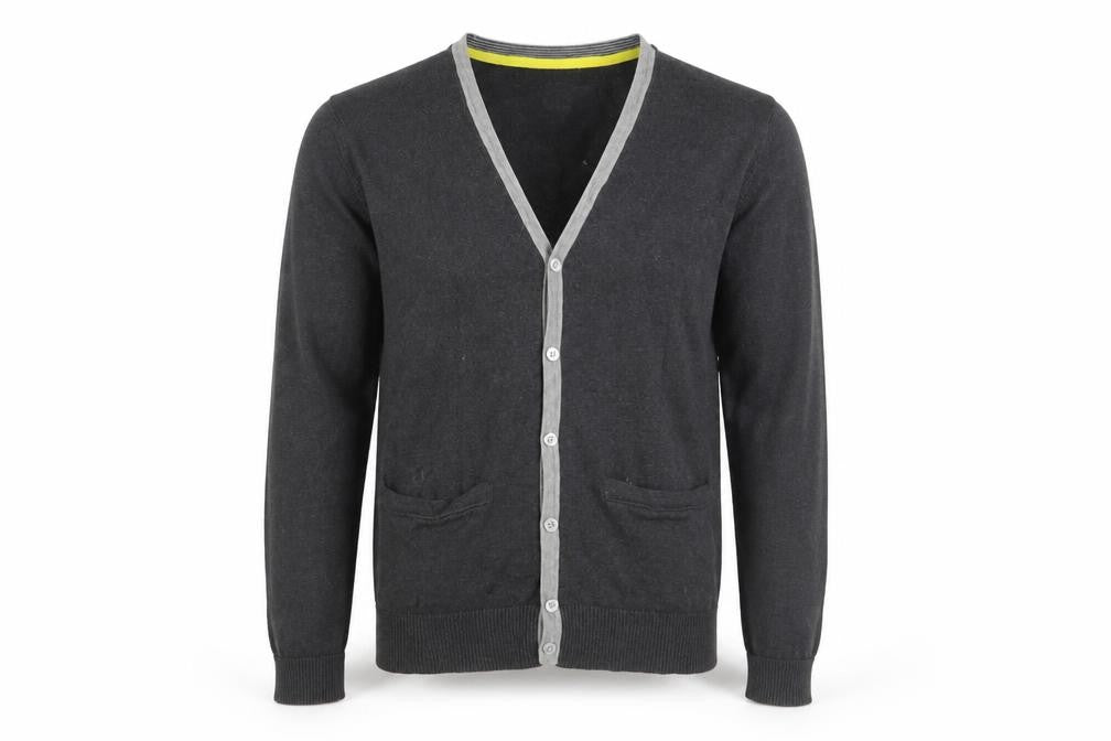 Mens UK Size M Burton Black Cardigan Jumper